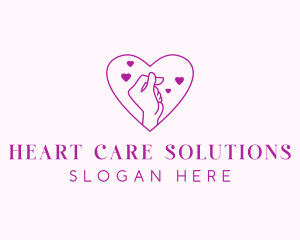 Dating Heart Hand logo design