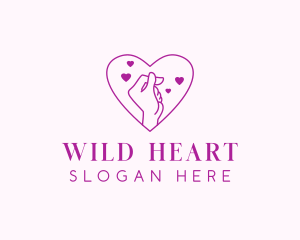 Dating Heart Hand logo design