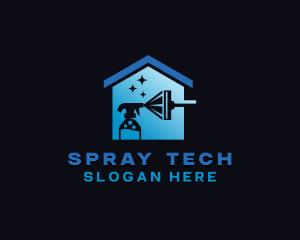 Sprayer - Sprayer Squeegee  Disinfection logo design