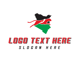 Lightning Bolt - Cheetah Kenya Map logo design