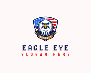 Eagle Shield Flag logo design