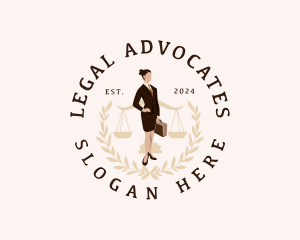 Woman Justice Lawyer logo design