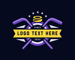 Hockey Stick - Hockey Sports Competition logo design