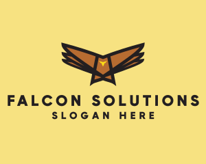 Flying Hawk Bird logo design