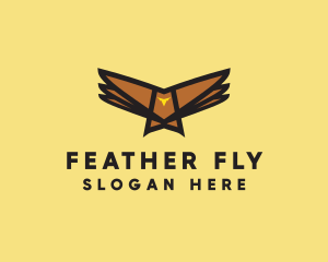 Flying Hawk Bird logo design