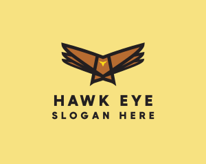 Hawk - Flying Hawk Bird logo design