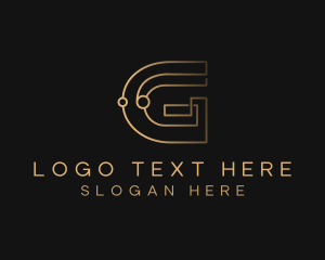 Letter G - Cyber Circuit Web Developer logo design