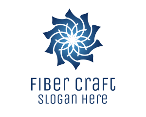 Fiberglass - Blue Flower Pattern logo design