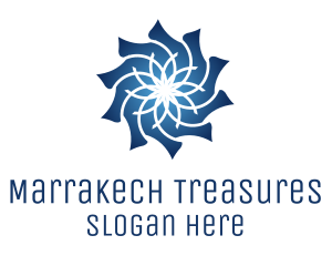 Morocco - Blue Flower Pattern logo design