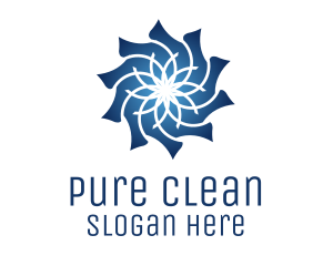 Cleanser - Blue Flower Pattern logo design