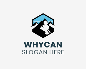 Venue - Hexagon Mountain Peak logo design