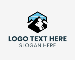 Hexagon Mountain Peak Logo