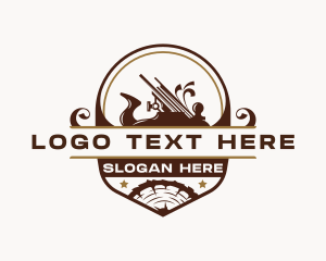 Brown And White - Woodwork Craft Carpentry logo design