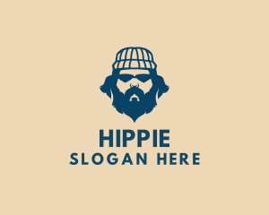 Beanie Hippie Guy logo design