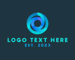App - Technology Vortex Letter O logo design