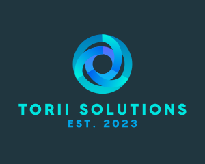 Technology Vortex Letter O  logo design