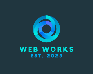 Web - Technology Vortex Letter O logo design