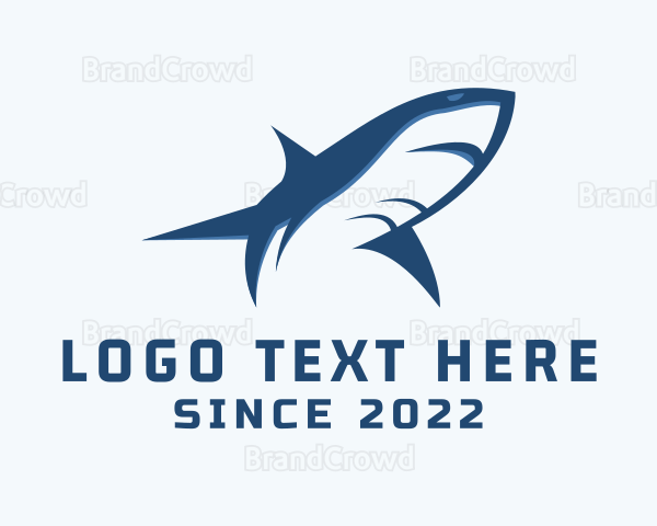 Ocean Shark Surfing Logo