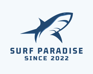 Ocean Shark Surfing logo design