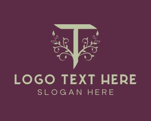 Leaf - Organic Leaf Letter T logo design