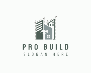 Hammer Building Repair logo design