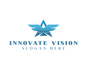 Visionary - Star Bird Wings logo design