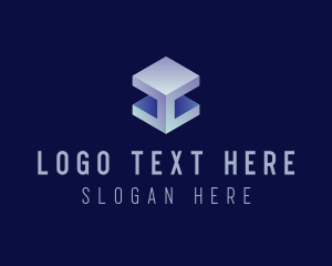 Video Game - 3D Metallic Cube logo design