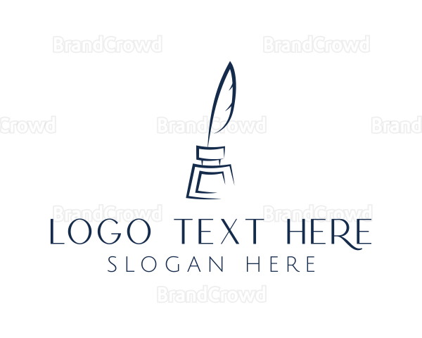 Feather Ink Quill Pen Logo