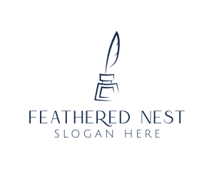 Feather Ink Quill Pen logo design