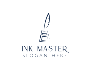 Feather Ink Quill Pen logo design