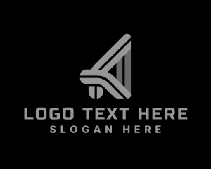Stripe - Modern Business Company Letter A logo design