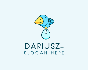 Cartoon - Baby Delivery Bird logo design