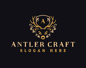 Elegant Deer Antler logo design