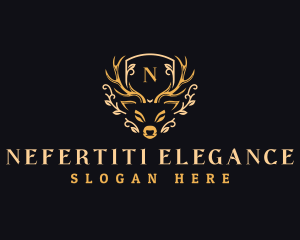 Elegant Deer Antler logo design