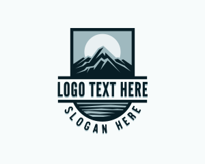 Trekking - Mountain Travel Peak logo design