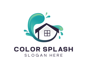 Wave Modern House logo design