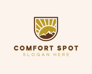 Mountain Travel Shield logo design