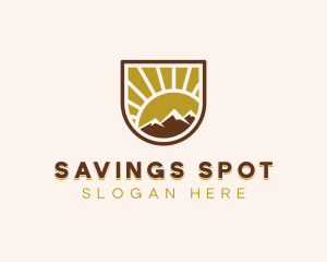 Mountain Travel Shield logo design