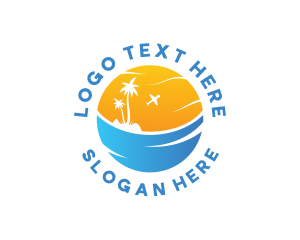 Palm Tree - Travel Resort Accomodation logo design