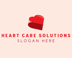 3D Heart Valentine  logo design