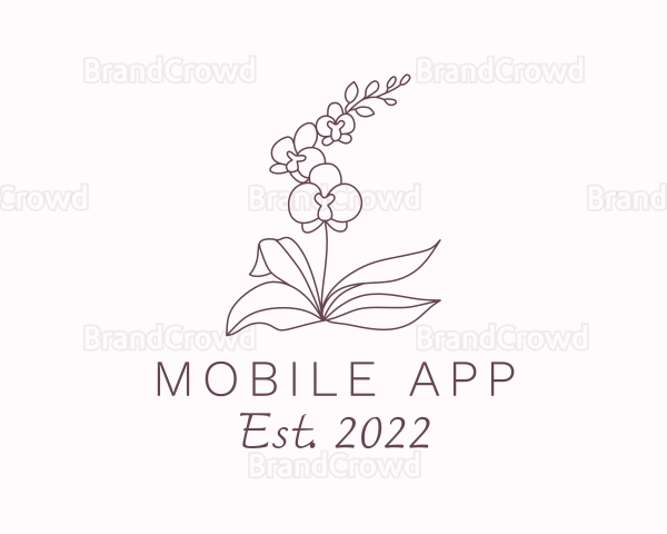 Nature Orchid Plant Logo
