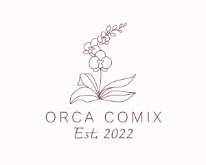 Orchid - Nature Orchid Plant logo design