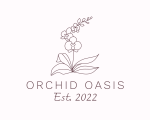 Nature Orchid Plant logo design