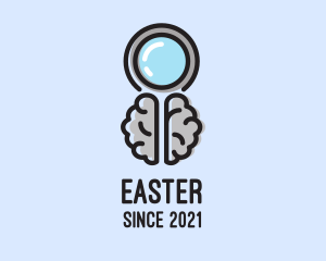 Investigator - Brain Magnifying Glass logo design