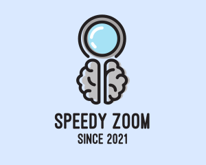 Zoom - Brain Magnifying Glass logo design