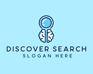 Brain Magnifying Glass logo design