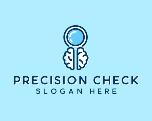 Inspection - Brain Magnifying Glass logo design