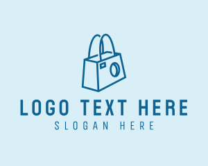 Outline - Camera Shopping Bag logo design