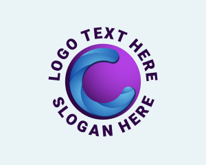 Purple - Preschool Learning Letter C logo design