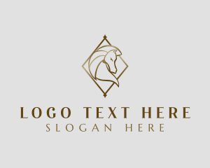 Equine - Luxury Horse Stallion logo design